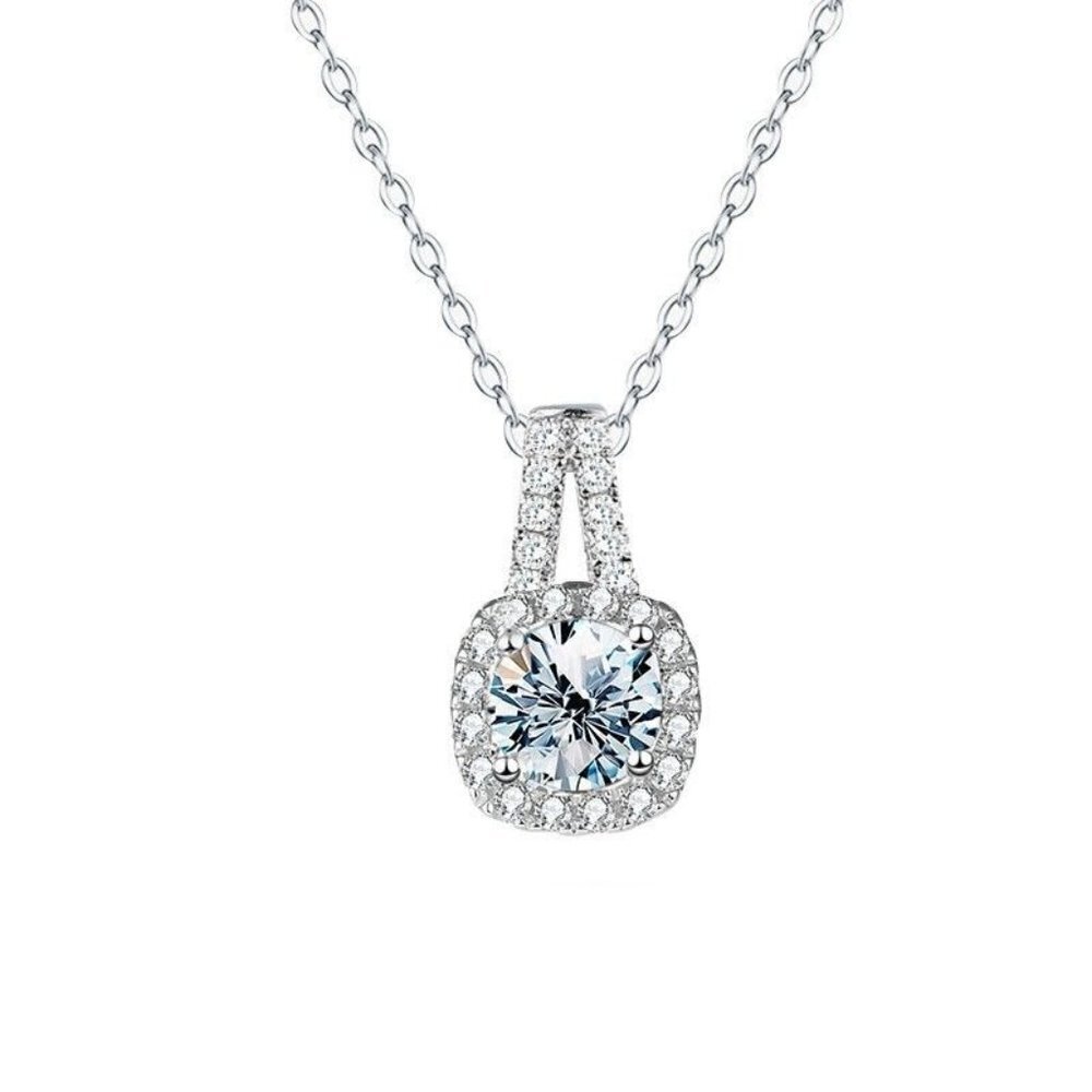 Certified 1ct Moissanite Diamond Necklace